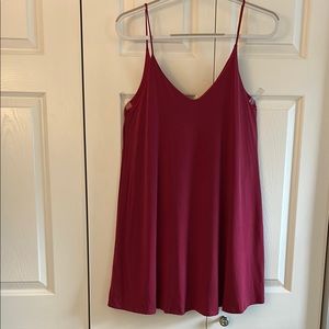 Elegant Asymmetrical Burgundy Dress